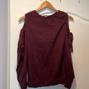 Express cold shoulder sweater size SMALL NWOT